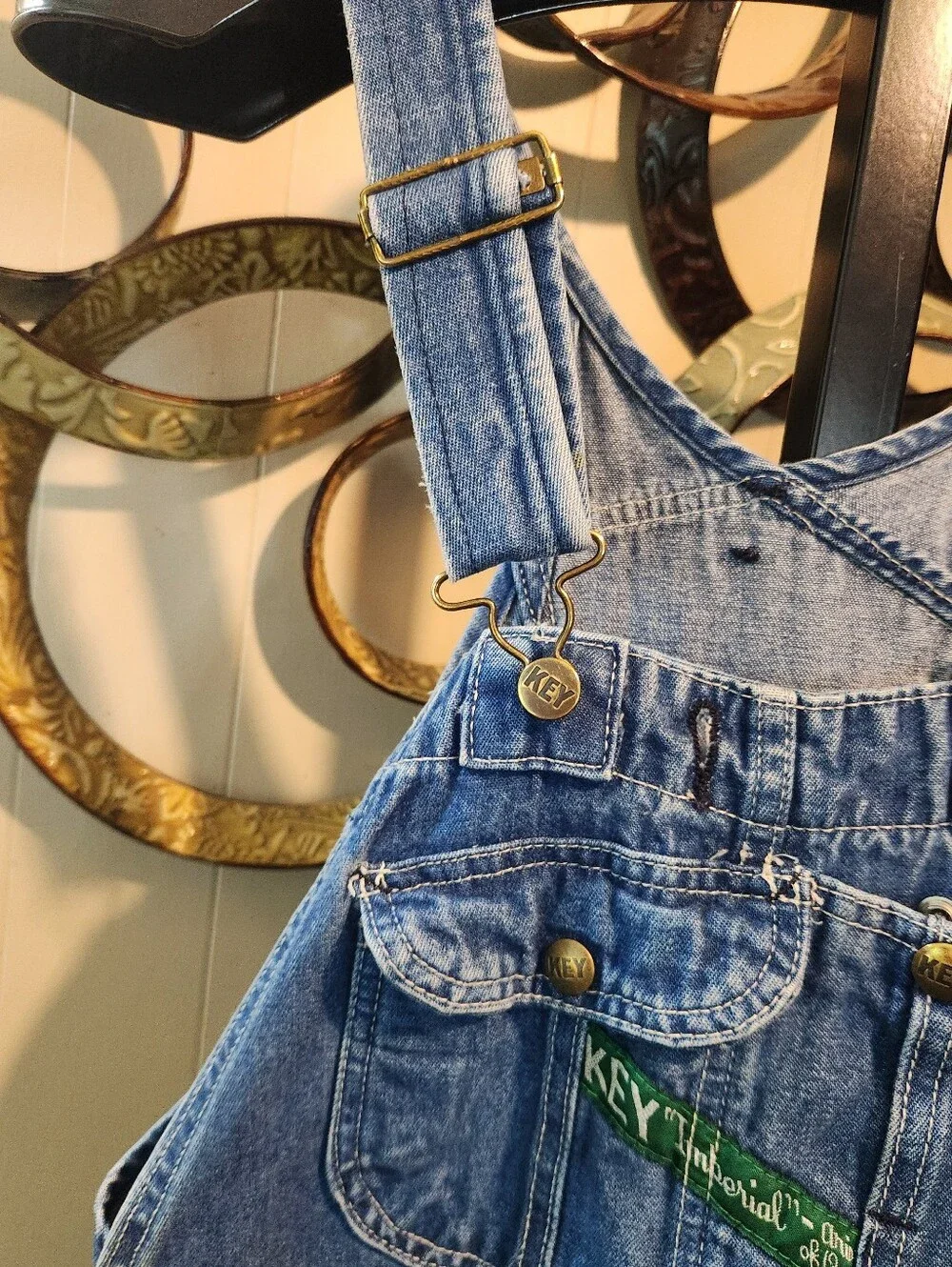 KEY Enzyme Washed Denim Bub Overalls
